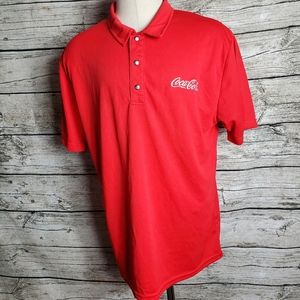 Coca Cola red Polo Shirt Size XL.Pit to pit approx: 24 inches Right shoulder